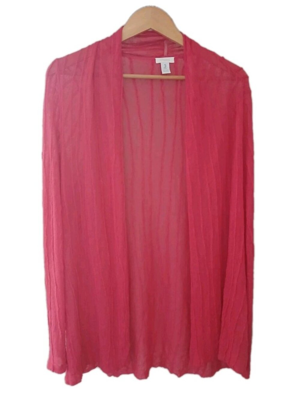Chico's 100% Linen Open Cardigan Sweater